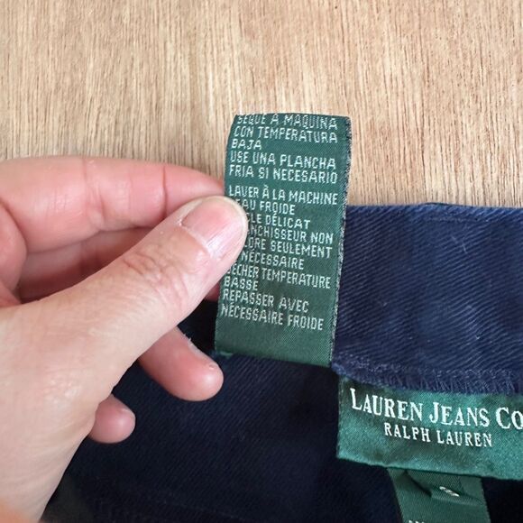 Lauren Jeans Co Ralph Lauren Women’s 8 Dark Blue Corduroy Pants Mid Rise - Picture 5 of 5